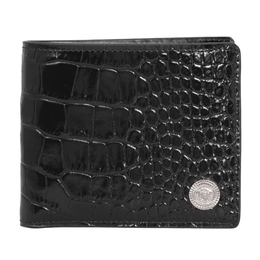 Versace Medusa Black Crocodile Leather Wallet Versace Medusa Black Crocodile Leather Wallet